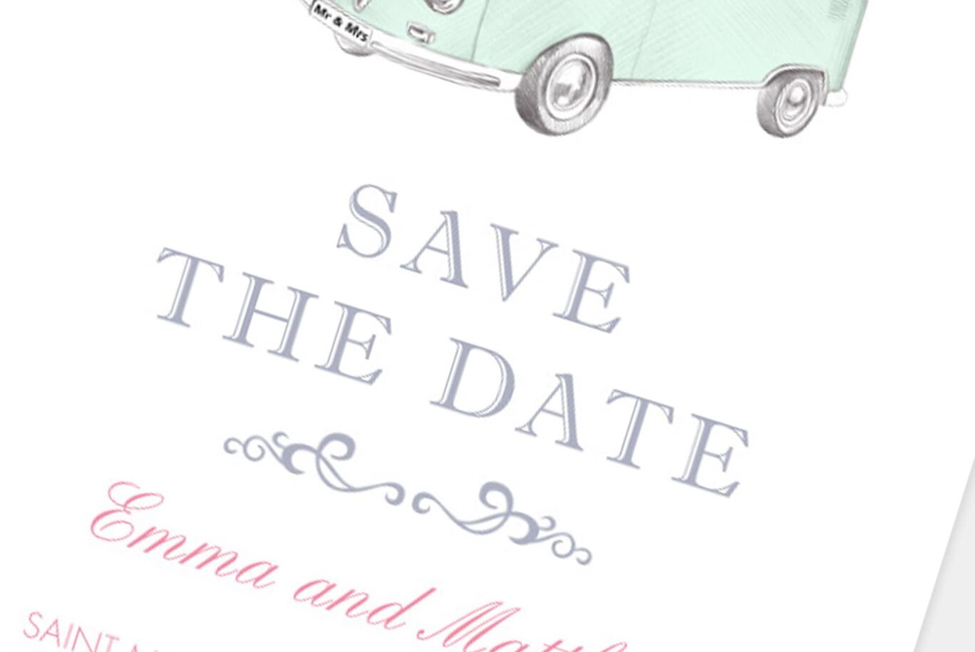 Save the date kort bröllop hälsningskort