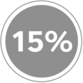 Annons för 15% rabatt på produkter